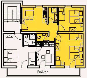 Floor plan apartment 1 house Sonnberg Kappl