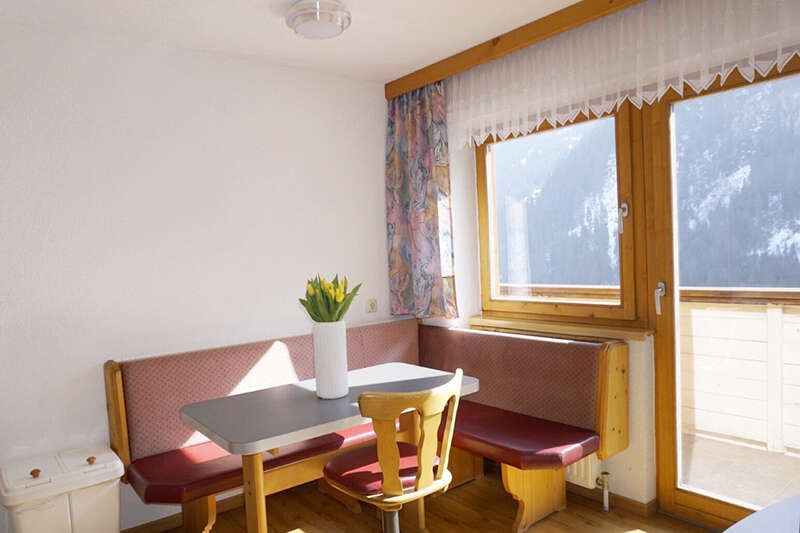 Apartment 2 dining area Haus Sonnberg Kappl Tyrol
